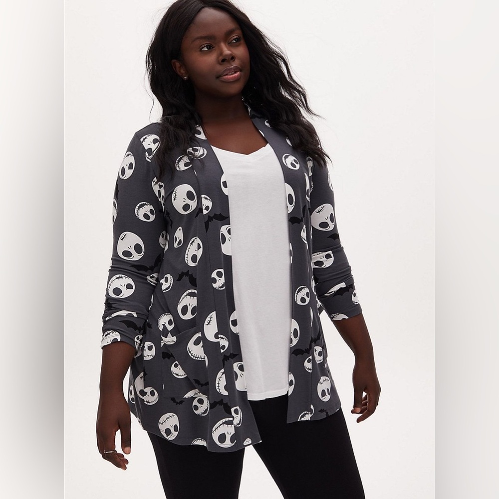 Disney The Nightmare Before Christmas Cardigan - Super Soft Jack Skellington